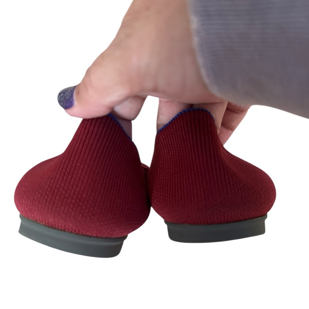 Rothy’s The Loafer In Burgundy Size 7 Rounded Toe Comfort Comfy Recycled - Picture 7 of 12